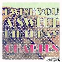 I wish you a sweet birthday